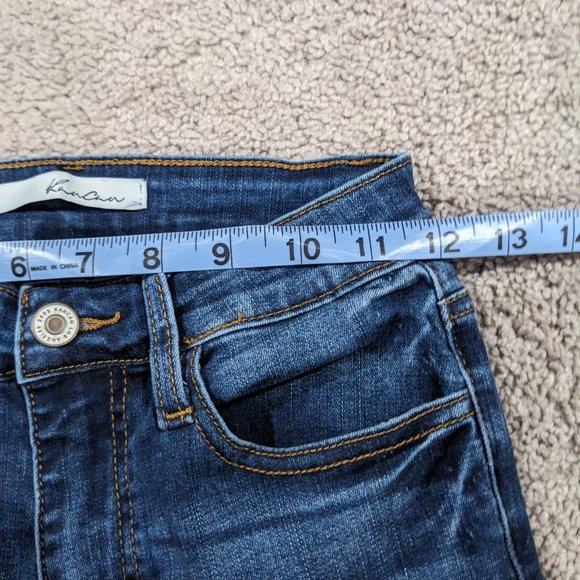 KanCan Dark Wash Fade Mid Rise Skinny Jeans Size 23 - Picture 8 of 10